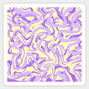 Purple an Yellow Groovy Marble Sticker